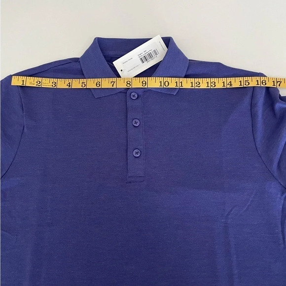 Outdoor Voices Birdie Long sleeve Polo Color: Oceanic/ Blue-Violet Golf Preppy - Picture 9 of 15
